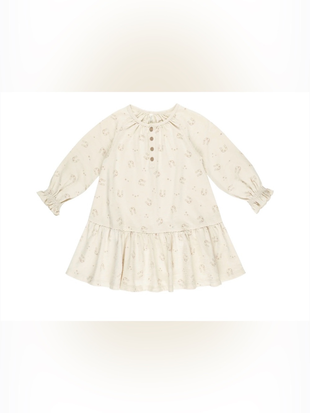 RYLEE + CRU Swing Dress in Horseshoes/Natural - 6-7Y